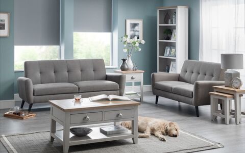 Richmond Coffee Table With 2 Drawers Ass - Grey/Pale Oak