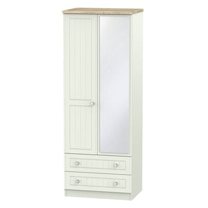 ROM082 Tall 2ft6in 2 Drawer Mirror Robe