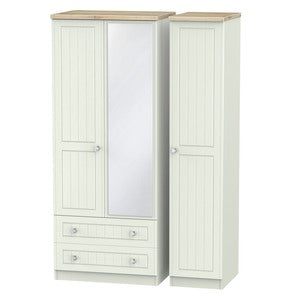 ROM132 Triple 2 Drawer Mirror Robe