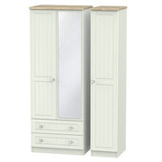 ROM142 Tall Triple 2 Drawer Mirror Robe