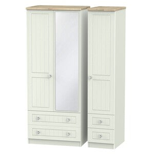 ROM152 Triple 2 Drawer Mirror + Drawer Robe
