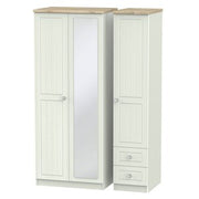 ROM157 Triple Mirror + Drawer Robe