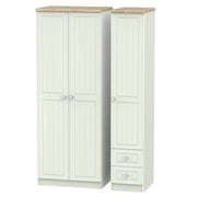ROM160 Tall Triple Plain + Drawer Robe