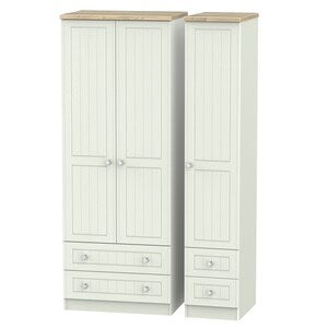 ROM161 Tall Triple 2 Drawer + Drawer Robe