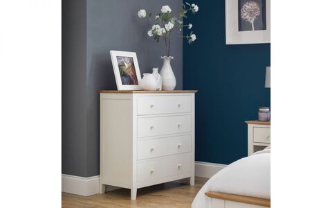 Salerno Shaker Ivory/ Oak 4 Drawer Chest