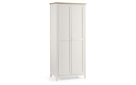 Salerno Shaker Ivory/ Oak 2 Door Wardrobe