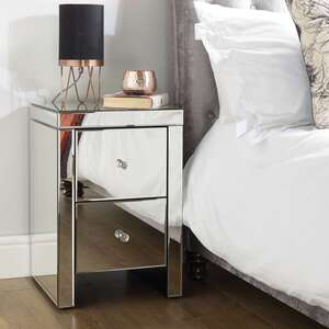 Seville 2 Drawer Bedside White