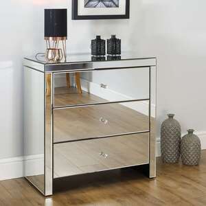 Seville 3 Drawer Chest White