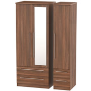 SHE152 Triple 2 Drawer Mirror + Drawer Robe