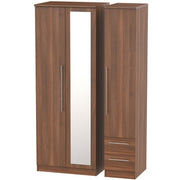 SHE167 Tall Triple Mirror + Drawer Robe