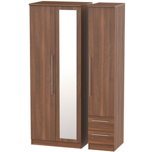 SHE167 Tall Triple Mirror + Drawer Robe