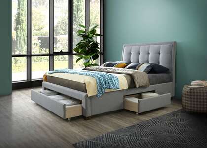 Shelby Double Bed Grey