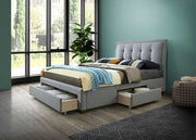 Shelby King Bed Grey