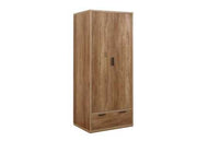 Sri Lanka 2 Door 1 Drawer Wardrobe Rustic Oak