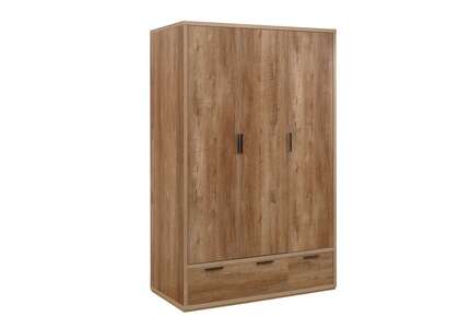 Sri Lanka 3 Door 2 Drawer Wardrobe Rustic Oak