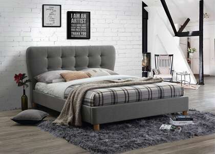 Salem King Bed Grey
