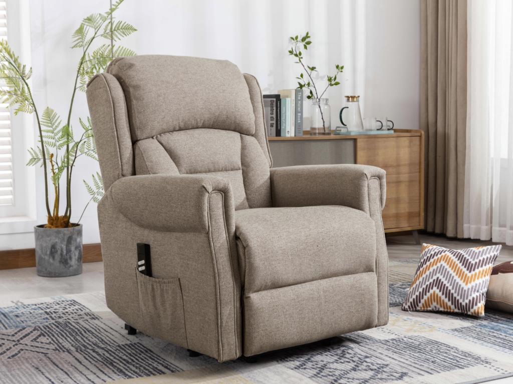 Sandringham Lift and Tilt Dual Chair Taupe (Electric)