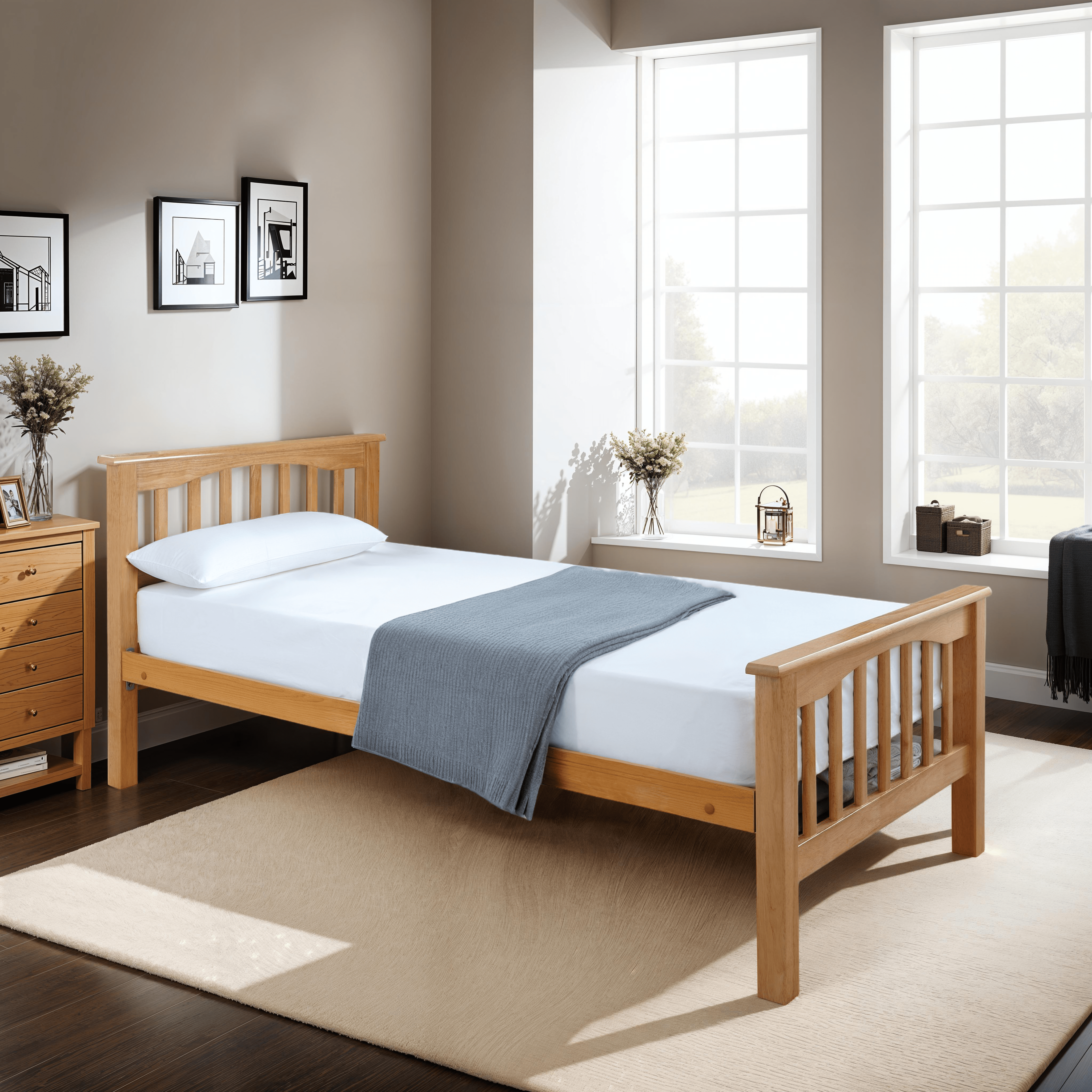 Sangria High End Bedstead (5'0 n/a Walnut)