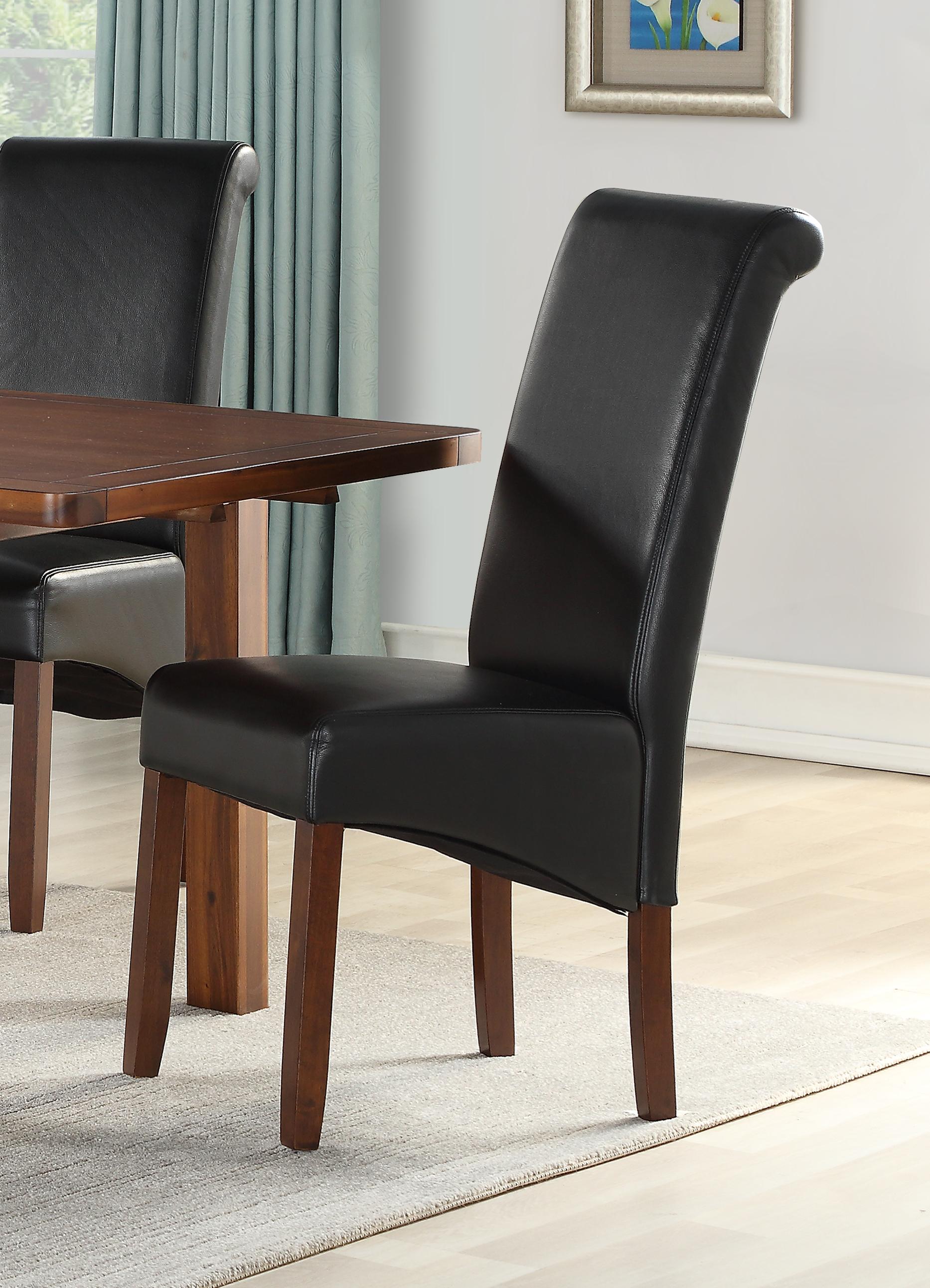 Dining Chair Black With Acacia Legs Kd