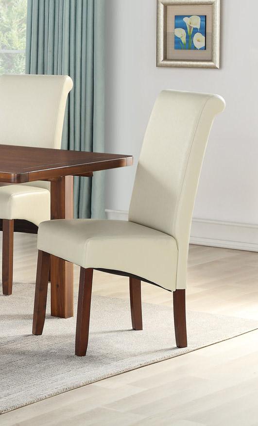 Dining Chair Cream With Acacia Legs Kd