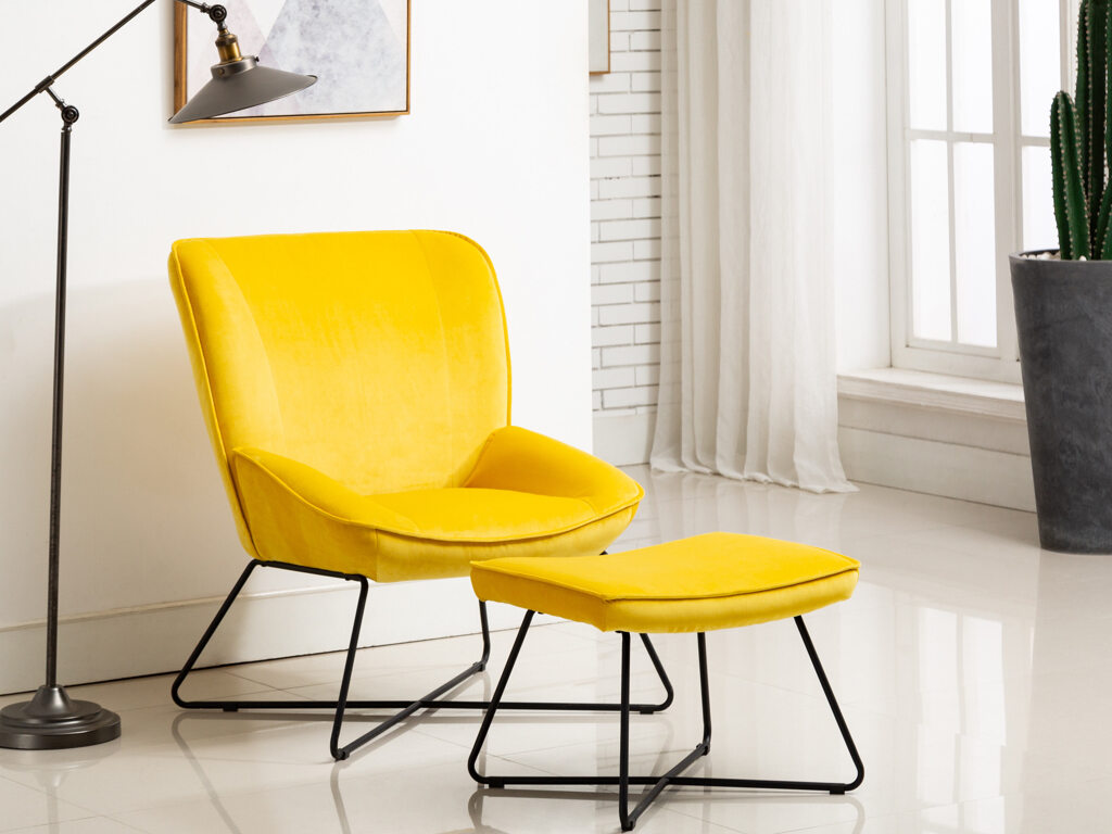 Teagan Chair and Stool Ochre