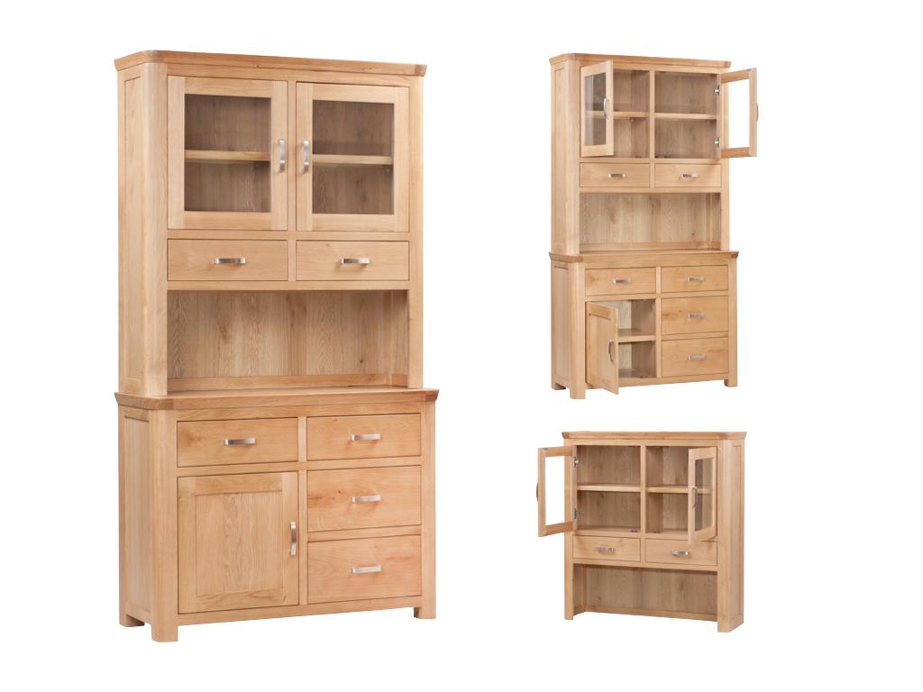 Treviso Oak Small Buffet Hutch