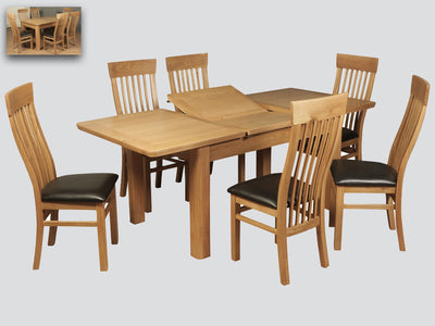 Treviso 4' Extension Dining Set (4 Chairs)