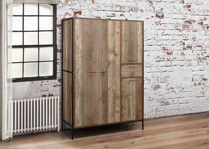 Urban 4 Door Wardrobe Rustic