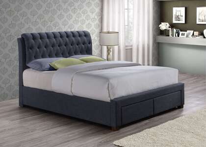 Vada Double Bed Charcoal