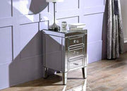 Valencia 3 Drawer Bedside White