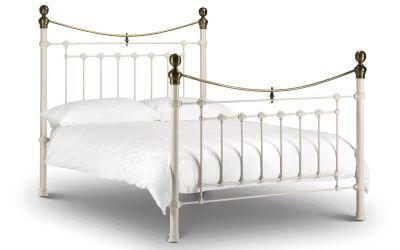 Victoria Stone White Bed 135Cm