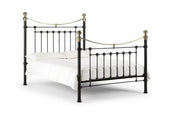 Victoria Satin Black Bed 135Cm