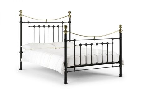 Victoria Satin Black Bed 135Cm