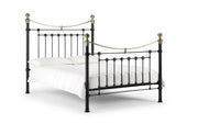 Victoria Satin Black Bed 150Cm