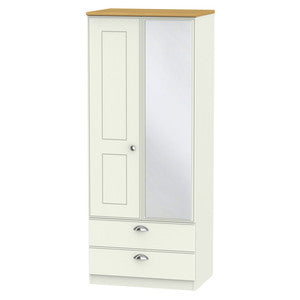 VIC062 2ft6in 2 Drawer Mirror Robe
