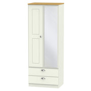 VIC082 Tall 2ft6in 2 Drawer Mirror Robe