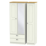 VIC142 Tall Triple 2 Drawer Mirror Robe