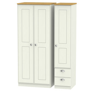 VIC150 Triple Plain + Drawer Robe