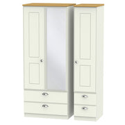VIC152 Triple 2 Drawer Mirror + Drawer Robe