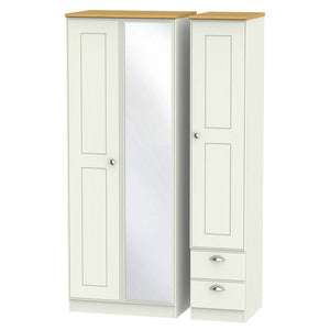 VIC167 Tall Triple Mirror + Drawer Robe