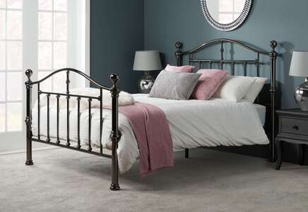 Victoria Double Bed Nickel