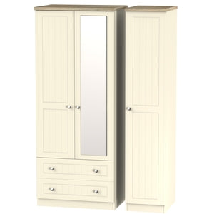 Valencia Triple 2 Drawer Mirror Robe