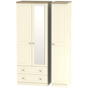 Valencia Tall Triple 2 Drawer Mirror Robe