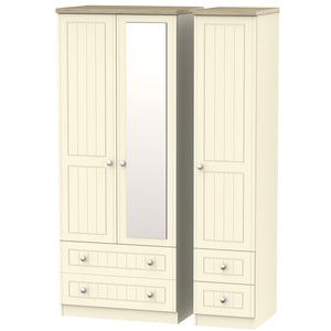 Valencia Triple 2 Drawer Mirror + Drawer Robe