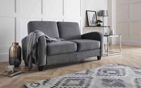 Vivo 2 Seater Sofa In Dusk Grey Chenille