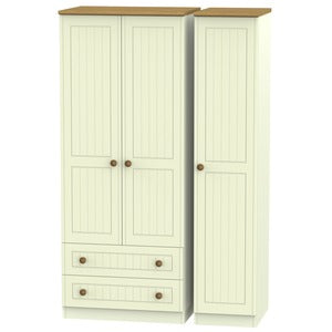 WAR131 Triple 2 Drawer Robe