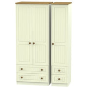 WAR151 Triple 2 Drawer + Drawer Robe