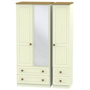 WAR152 Triple 2 Drawer Mirror + Drawer Robe