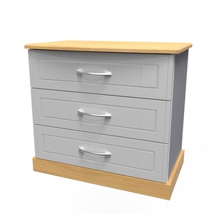 WHI010 3 Drawer Wide Chest