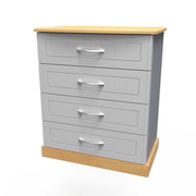 WHI011 4 Drawer Wide Chest
